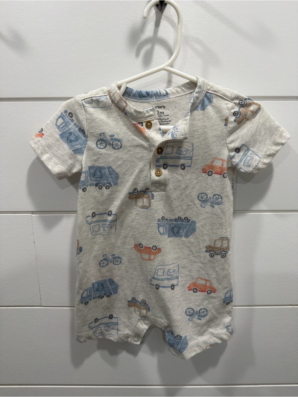 Carter's Gray and Blue Baby Shirt - 12M